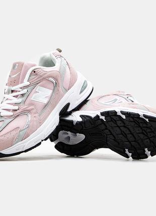 New balance 530 white silver pink 🌺 кроссовки женские розовые, кроссовки жеэнские весна-осень, женские кроссовки8 фото