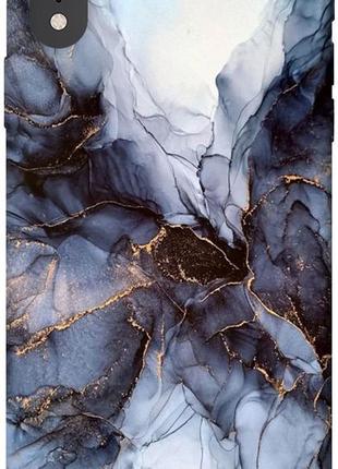 Чохол із принтом на айфон ікс ер чорно-білий мармур / чохол із принтом на iphone xr