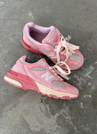 Женские кроссовки new balance 993 x joe freshgoods pink