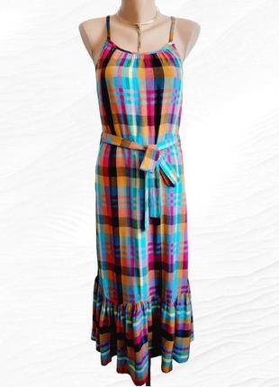 Длинное платье сарафан в яркий принт tu6 фото