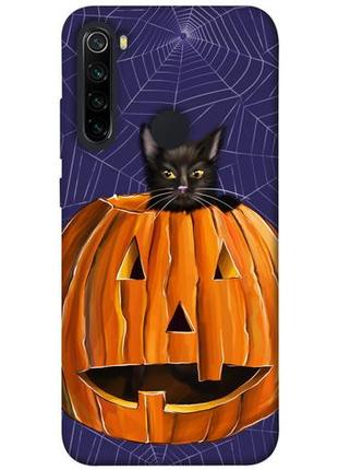 Чехол с принтом на сяоми редми нот 8 cat and pumpkin / чехол с принтом на xiaomi redmi note 8