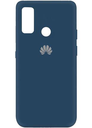 Матовый силиконовый чехол на huawei p smart (2020) / хуавей п смарт (2020) синий / navy blue