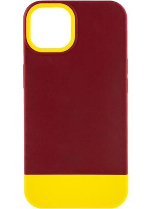 Матовий чохол на iphone 12 pro max / айфон 12 про макс brown burgundy / yellow