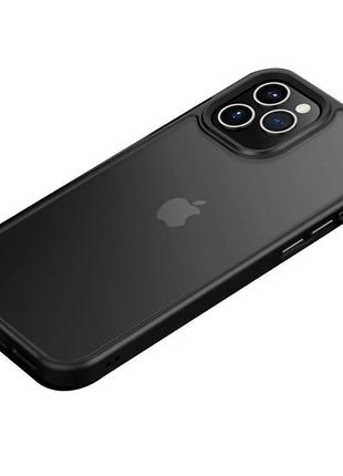 Протиударний матовий чохол на iphone 11 pro max чорний / протиударний матовий чохол на айфон 11 про макс