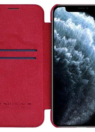 Кожаный чехол книжка на iphone 12 pro max красный кожаный чехол книжка на айфон 12 про макс3 фото