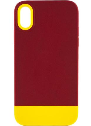 Матовий чохол на iphone x / iphone xs (5.8 дюйм) / айфон x / айфон ікс ес (5.8 дюйм) brown burgundy / yellow