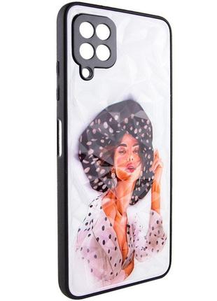 Чехол с принтом на samsung galaxy m33 5g girl in a hat / чехол с принтом на самсунг галакси м33