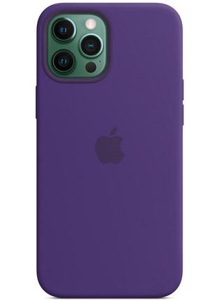 Силиконовый матовый чехол на iphone 12 pro max фиолетовый / amethyst чехол на айфон 12 про макс