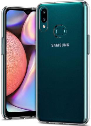 Чехол на samsung galaxy m10s / самсунг галакси m10с бесцветный (прозрачный)