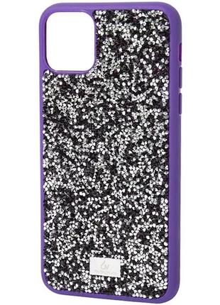 Чохол із стразами на iphone 14 / айфон 14фіолетовий