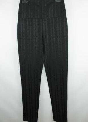Шикарные жаккардовые брюки patrizia pepe black jacquard piton effect slim fit high waist pants2 фото