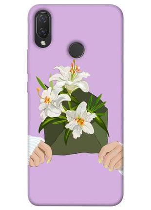 Чехол с принтом на хуавей п смарт плюс flower message / чехол с принтом на huawei p smart plus