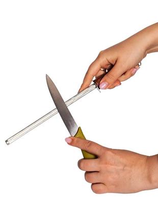 Мусат хромированный точилка для заточки для ножей и ножниц 30 см