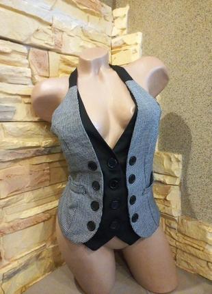 Жилетка "гусяча лапка"