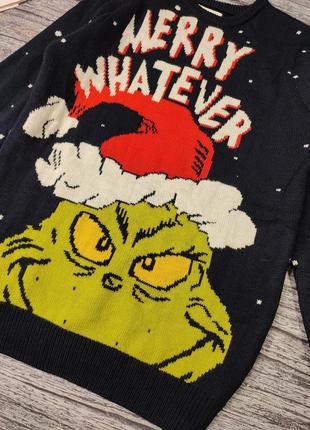 Чоловічий новорічний светр грінч