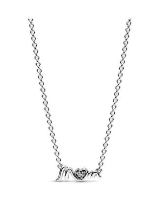 Серебряная колье ожерелье подвеска цепочка серебро пандора pandora silver s925 ale с биркой и пломбой 925 проба новая мама mom