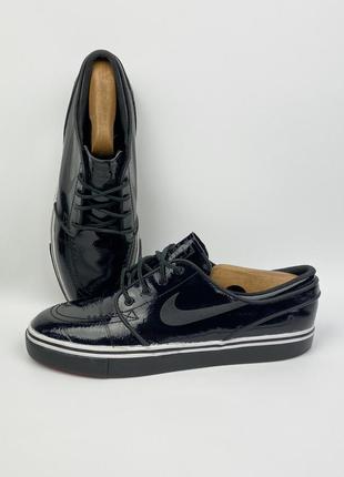 Кроссовки nike zoom stefan janoski premium qs lockwood 678472-016 оригинал кожаные черные размер 411 фото