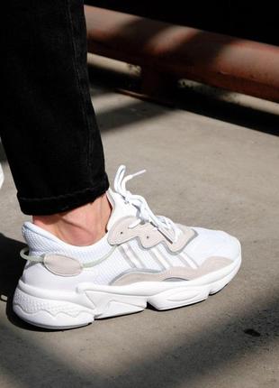 Adidas Ozelio белые женские на ноге