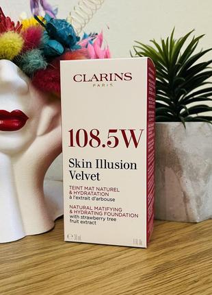 Оригинальный clarins skin illusion velvet тональная основа для лица 108,5w1 фото
