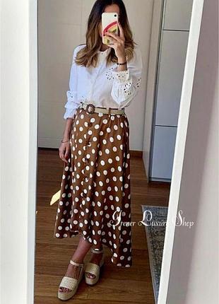 Zara, юбка, юбка, в горох, горошек