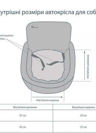 Автокрісло для собак luxury ivory s - 40x40x20x45см9 фото