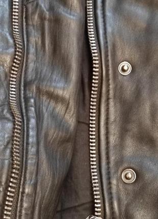 Модная молодежная кожаная куртка pepe jeans london, размер м5 фото