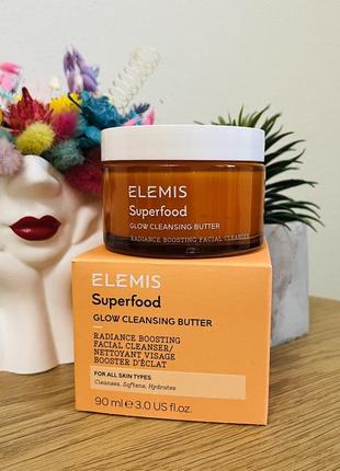 Оригінал олійний очищувач для сяйва шкіри elemis superfood aha glow cleansing butter