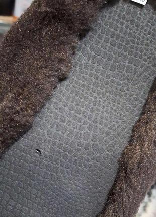 Чуни женские коричневые из шерсти мериносовой овчины (шоколад) 42-43р уценка2 фото