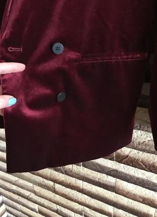 Двубортный пиджак велюровый5 фото