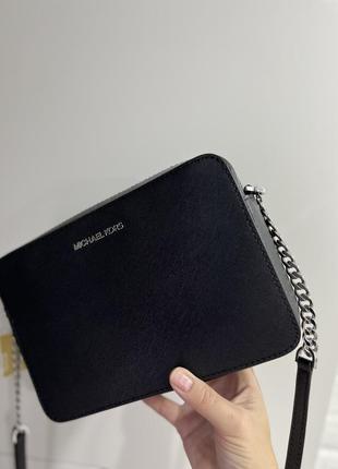 Сумка сумочка michael kors оригинал crossbody серо-черная6 фото