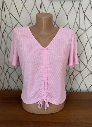 Футболка блуза розового цвета размер s m h&amp;m vero moda