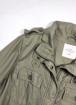 Куртка рубашка женская ветровка хаки с камнями от бренда hm m2 фото