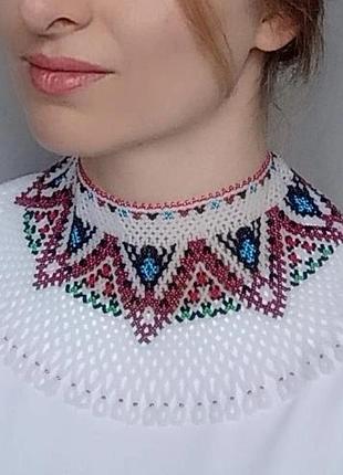 Крылья / кризис из бисера / силика / гердан / воротничок из бисера
