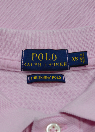 Polo ralph lauren skinny polo футболка слім поло з великим лого рожева8 фото