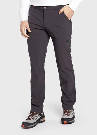 Якісні трекінгові штани mammut runbold hiking trekking outdoor gray pants men's1 фото