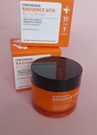 Антивіковий крем для обличчя fortheskin radiance vita bio cream вітамінний 60 мл 35+