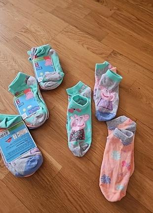 Короткие носки peppa pig