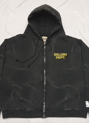 Худі gallery dept sun faded black zip up hoodie1 фото