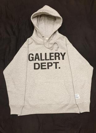 Худи gallery dept gray center logo hoodie