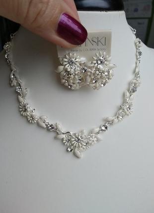 Колье свадебное с кристаллами swarovski-премиум класс!3 фото