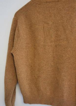 Теплый шерстяной свитер uniqlo/горчичный свитер 100% шерсть2 фото
