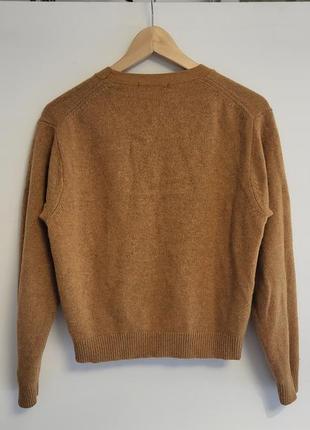 Теплый шерстяной свитер uniqlo/горчичный свитер 100% шерсть3 фото