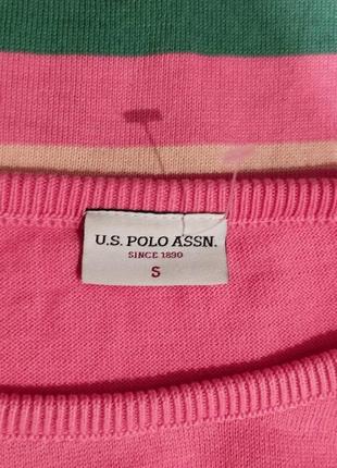 Базовый трикотажный джемпер в полоску английского бренда u.s. polo assn6 фото