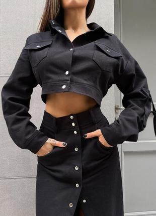 Костюм куртка з спідницею