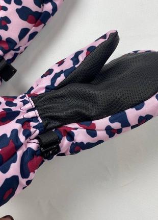 Краги девочка розовые леопард 2-4р sale перчатки варежки lupilu4 фото