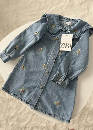 Джинсовое платье zara 98 размер