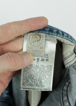 Крутые оригинальные джинсы diesel thavar 0816k slim fit 3d distressed denim jeans8 фото