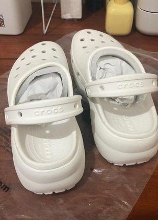 Крокс класік клог платформа білі crocs women's classic platform clog white