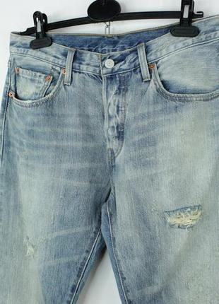 Стильні жіночі джинси бойфренди levi's 501 distressed blue denim jeans women's2 фото