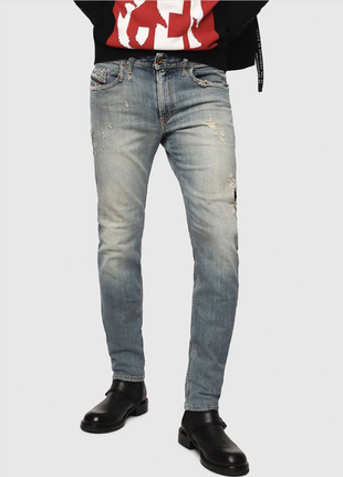 Шикарні джинси diesel thommer 081au slim fit stretch denim jeans